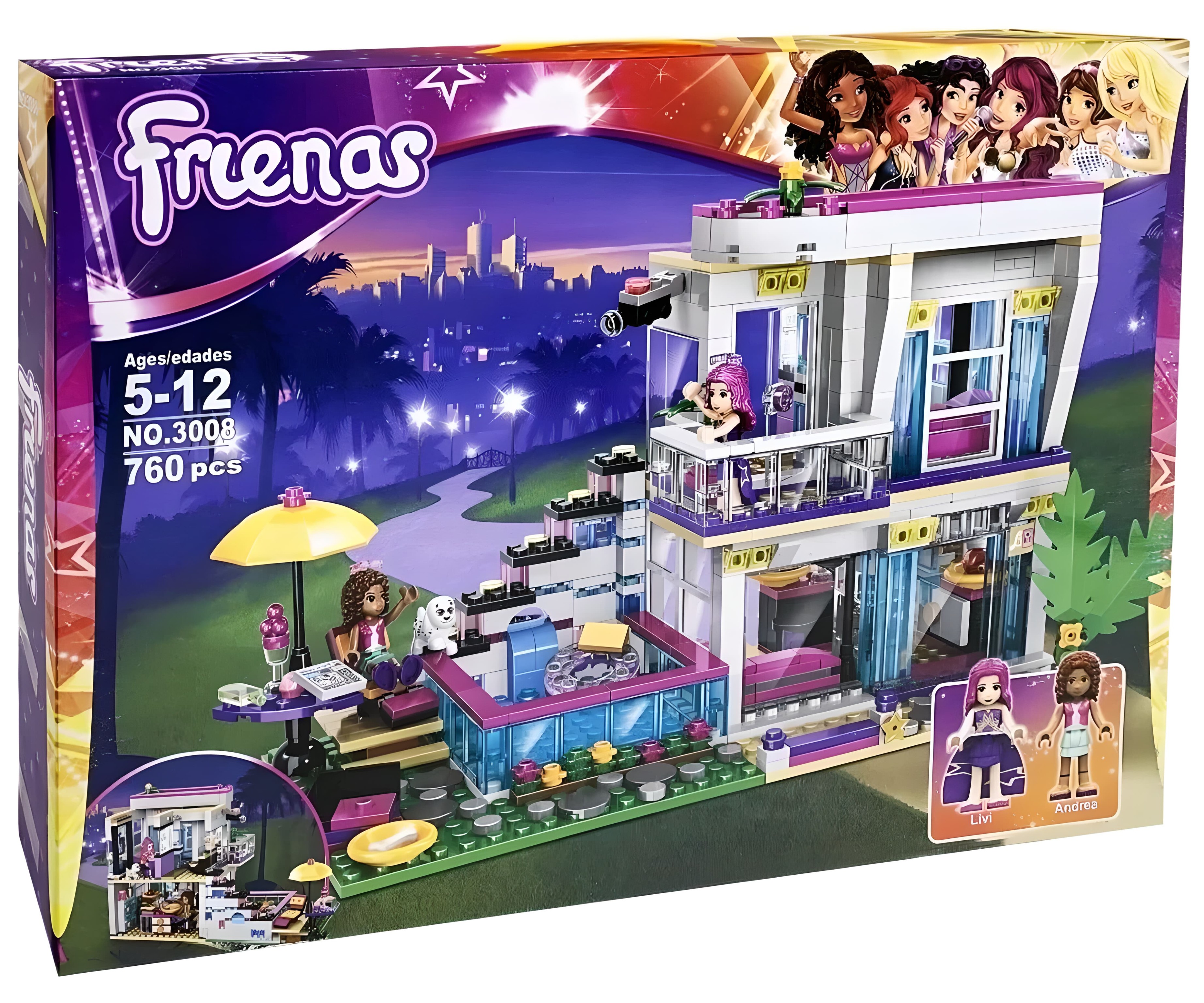 Конструктор SX «Поп-звезда: Дом Ливи» 3008 (Friends 41135) / 760 детали