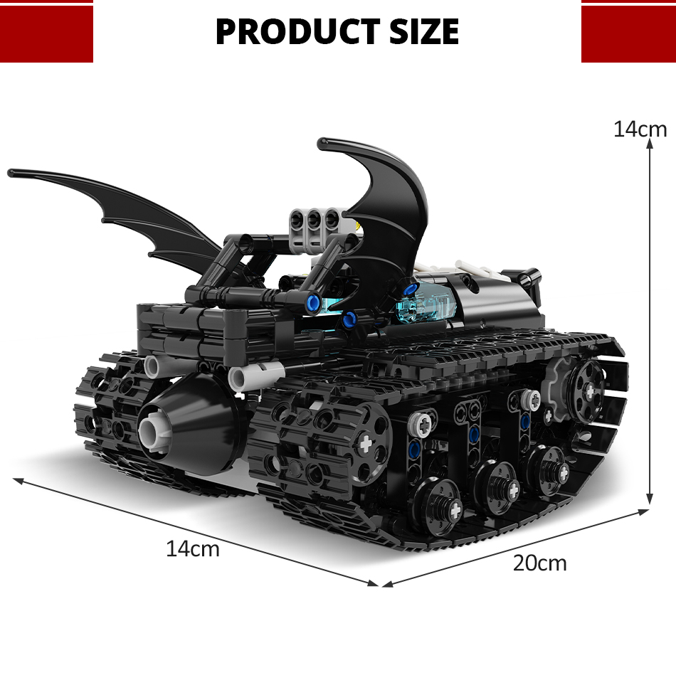 Конструктор KEEYEE WORLD «Бэтмен» на радиоуправлении K96128 (Technic) / 430 деталей