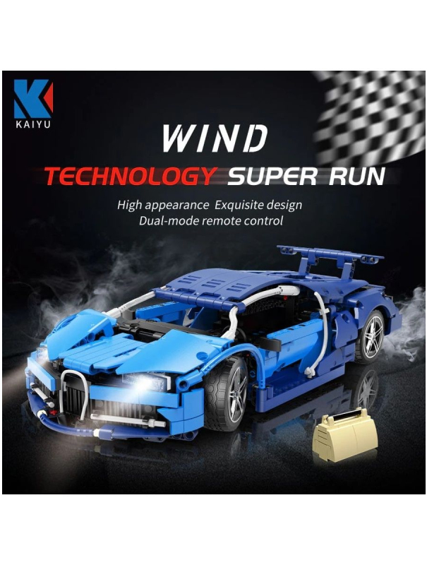 Конструктор KEEYEE WORLD «Автомобиль гоночный WIND» на радиоуправлении K96123 (Technic) / 850 детали