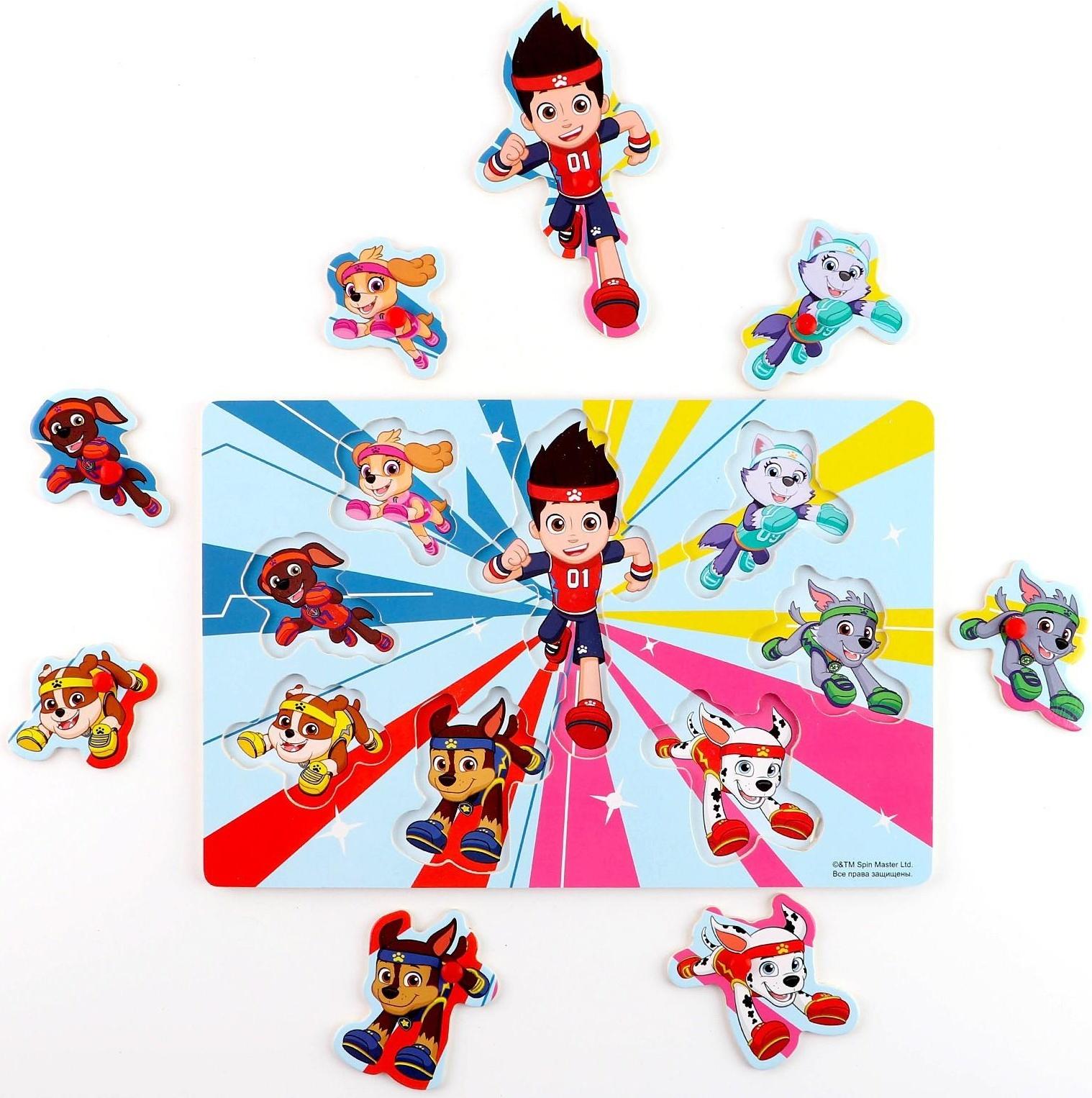 Игрушка деревянная «Вкладыши. Щенячий патруль» 30 × 20 см