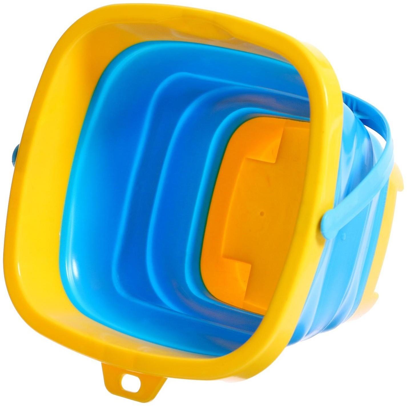 Ведро складное для песочницы, цвет жёлтый