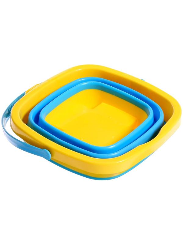 Ведро складное для песочницы, цвет жёлтый