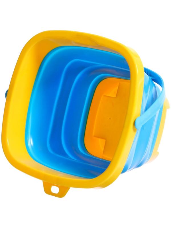 Ведро складное для песочницы, цвет жёлтый