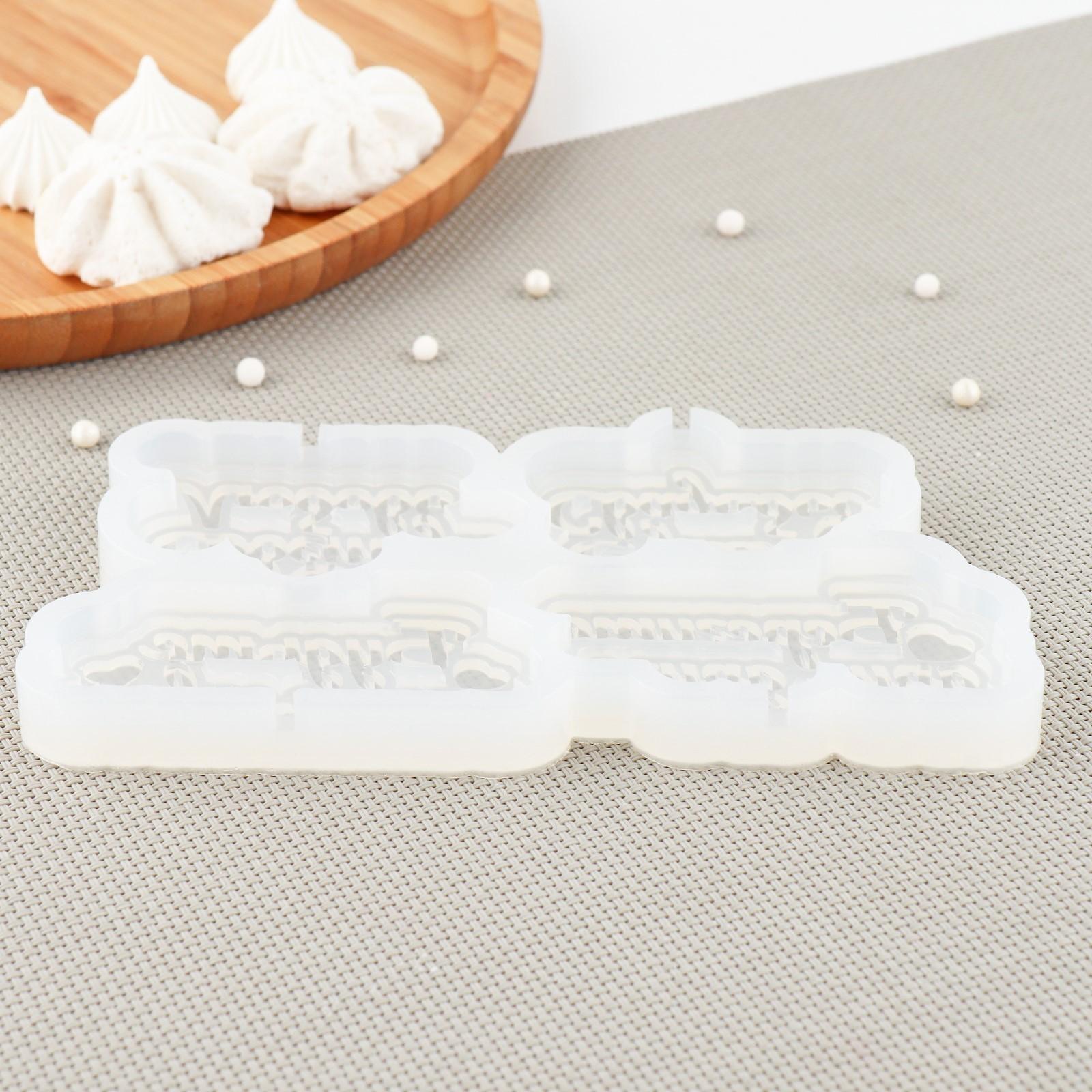 Силиконовый молд «Пожелания на свадьбу», 15×7,5 см, цвет прозрачный