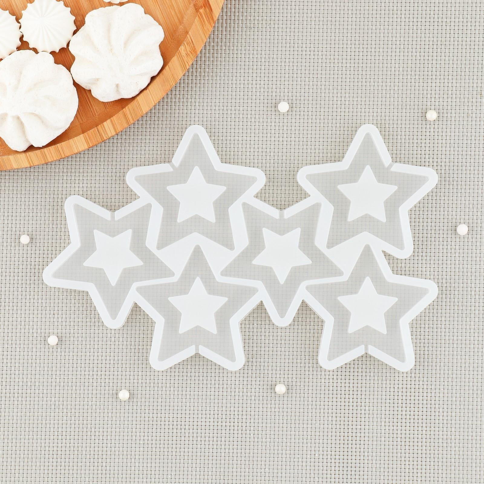 Силиконовый молд для леденцов «Звезды», цвет прозрачный