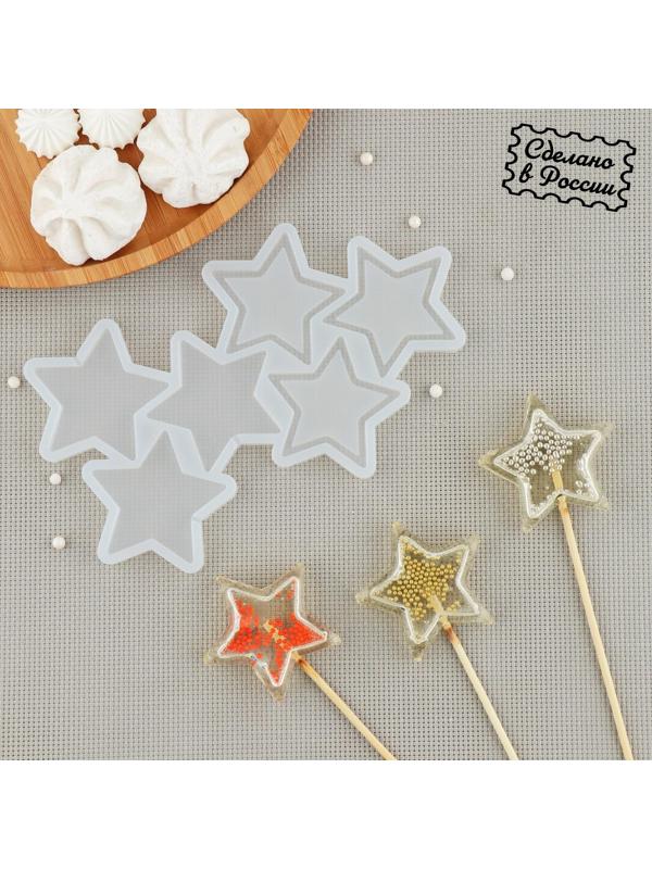 Силиконовый молд «Погремушка Звезды», цвет прозрачный