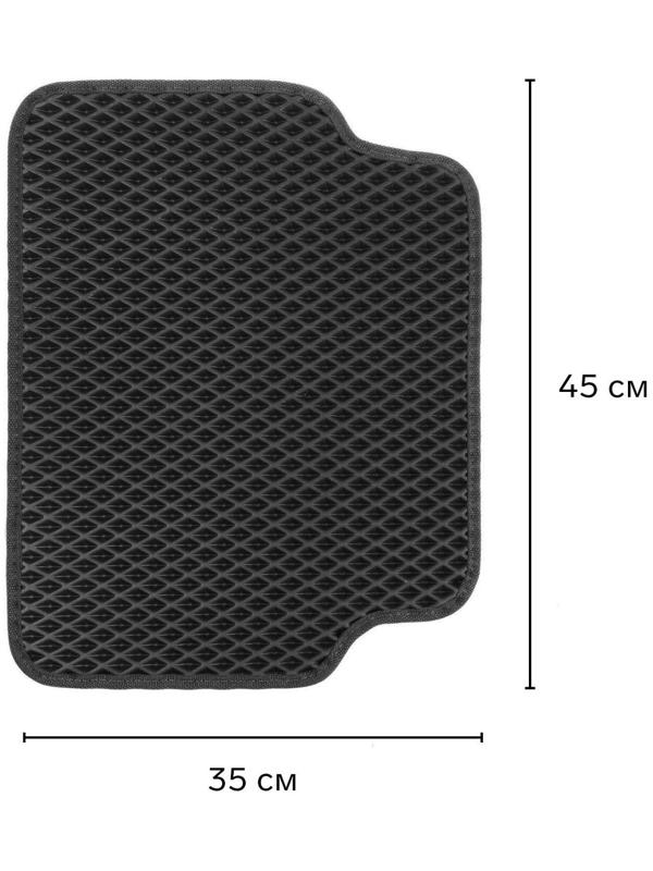 EVA-коврики автомобильные, универсальные, М (малолитражка), окантовка, черные, набор