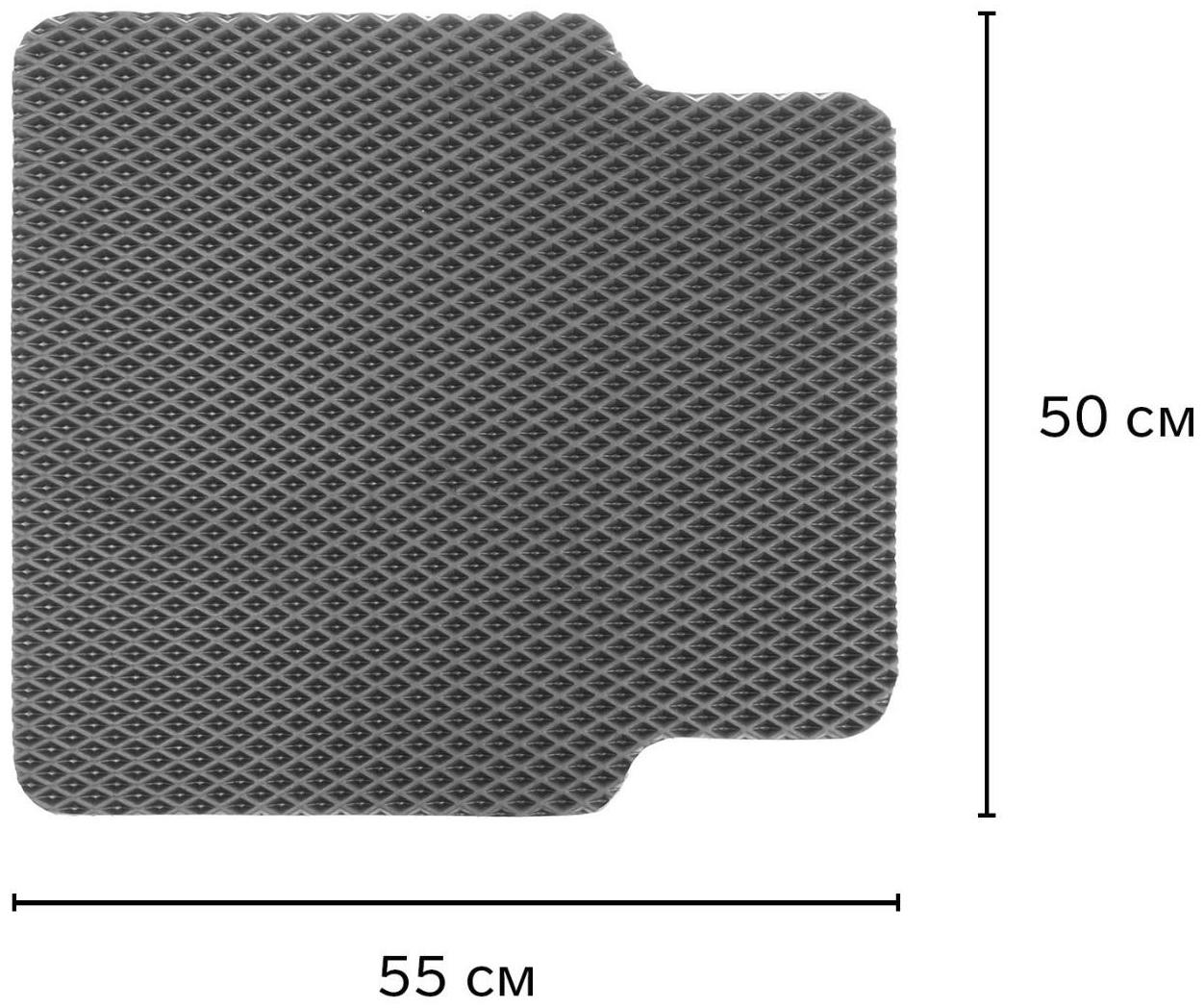 EVA-коврики автомобильные, универсальные, XL (джип, минивен), без окантовки, серые, набор