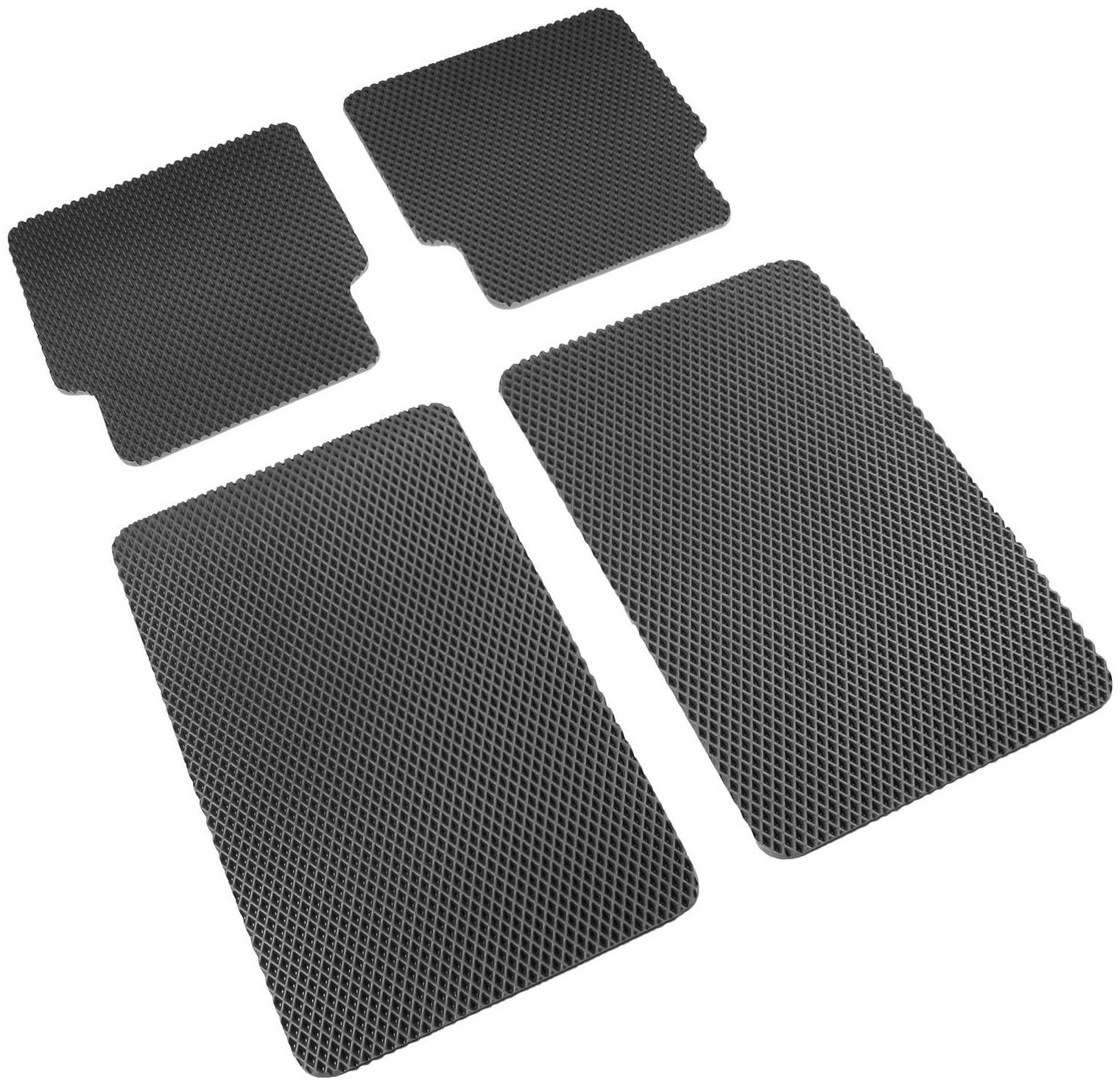 EVA-коврики автомобильные, универсальные, XL (джип, минивен), без окантовки, серые, набор