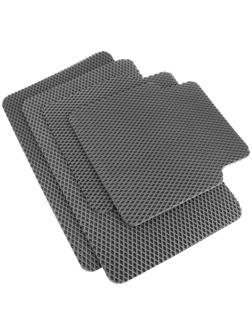 EVA-коврики автомобильные, универсальные, XL (джип, минивен), без окантовки, серые, набор