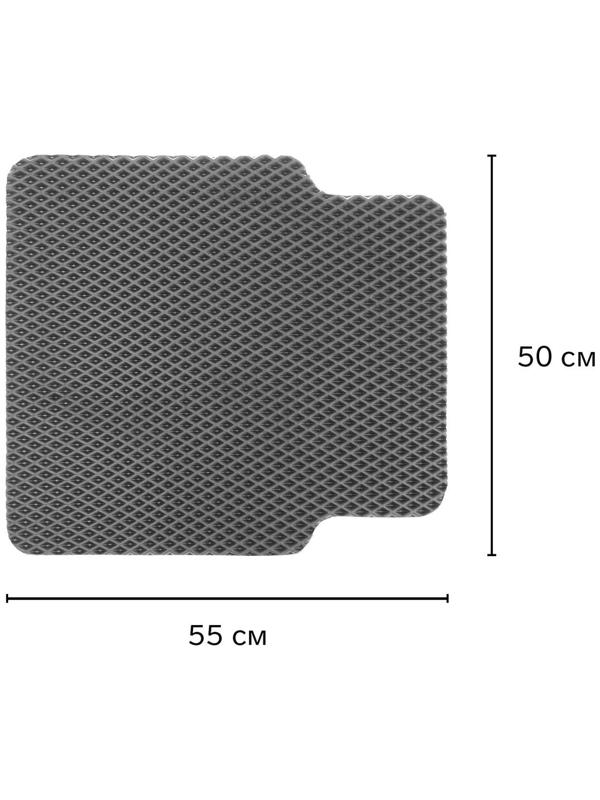 EVA-коврики автомобильные, универсальные, XL (джип, минивен), без окантовки, серые, набор
