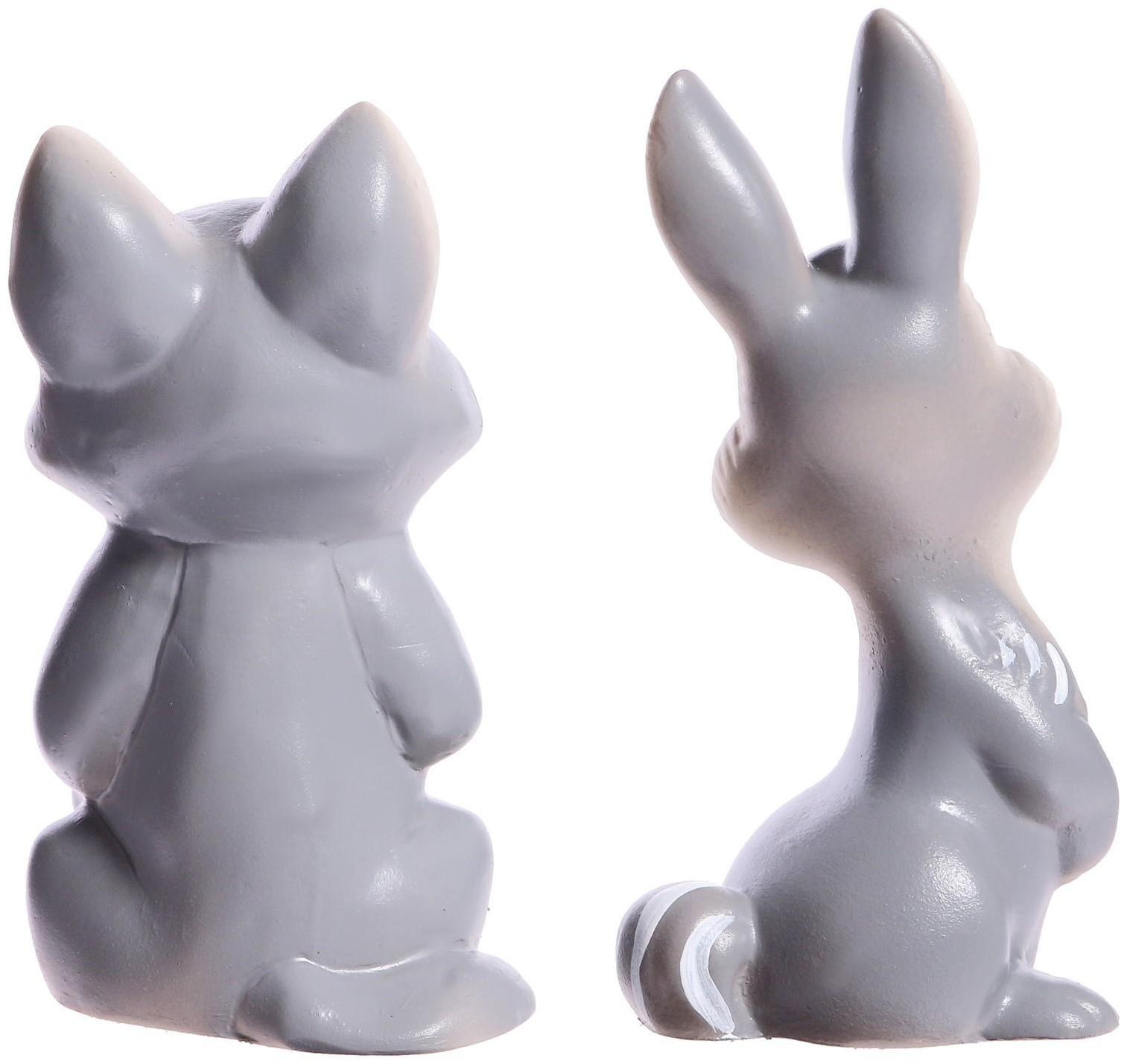 Набор резиновых игрушек «Зайчонок и Волчонок»