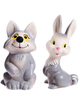 Набор резиновых игрушек «Зайчонок и Волчонок»
