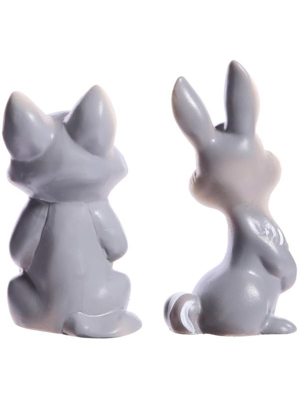 Набор резиновых игрушек «Зайчонок и Волчонок»