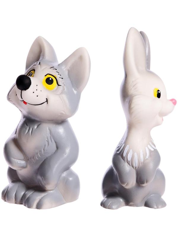 Набор резиновых игрушек «Зайчонок и Волчонок»