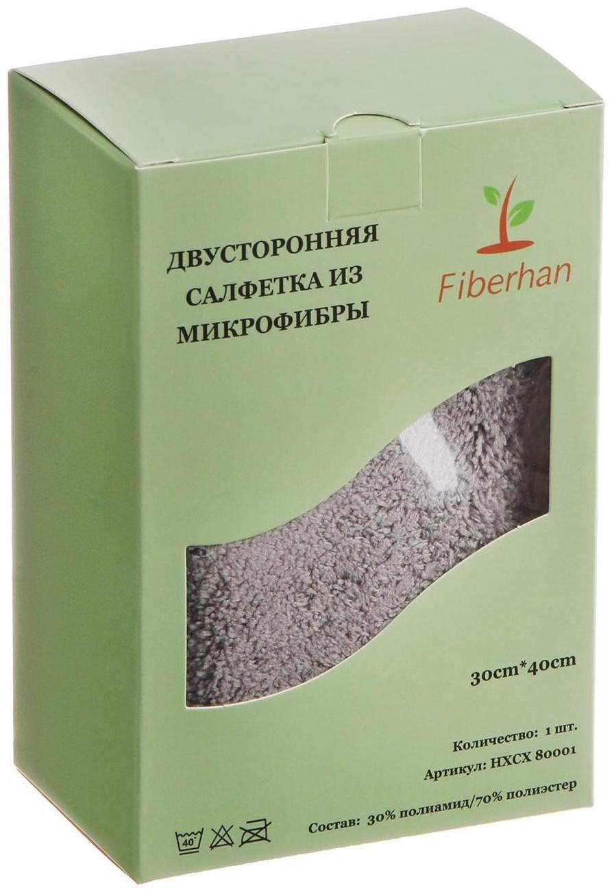 Салфетка из микрофибры плюшевая, универсальная, 30 х 40 см, 800 г/м²