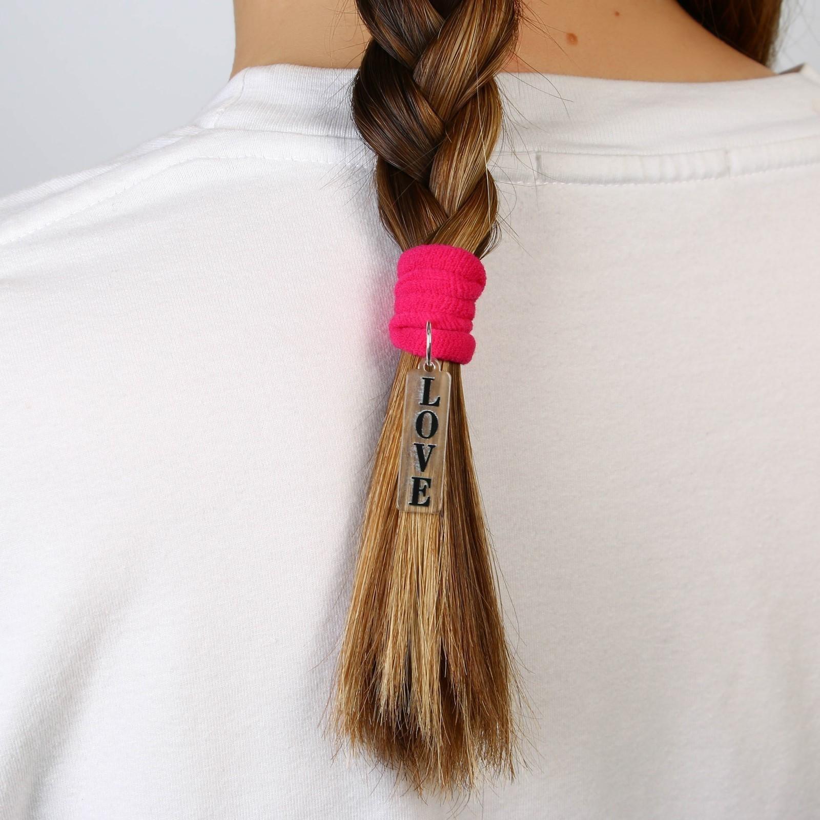 Резинка для волос с акриловым доп.элементом 