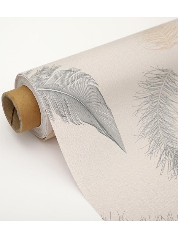 Клеенка столовая на ткани «Перья», рулон 20 метров, ширина 137 см