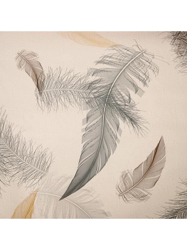 Клеенка столовая на ткани «Перья», рулон 20 метров, ширина 137 см