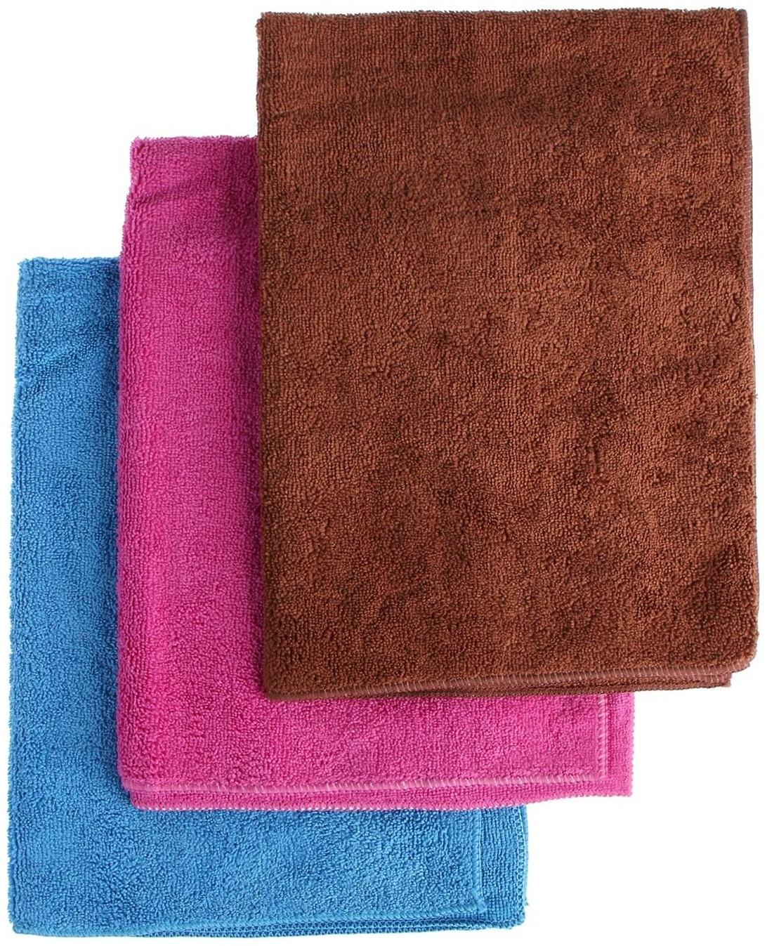 Салфетки микрофибра City-UP 50 х 70 см, СА-140, набор 3 шт