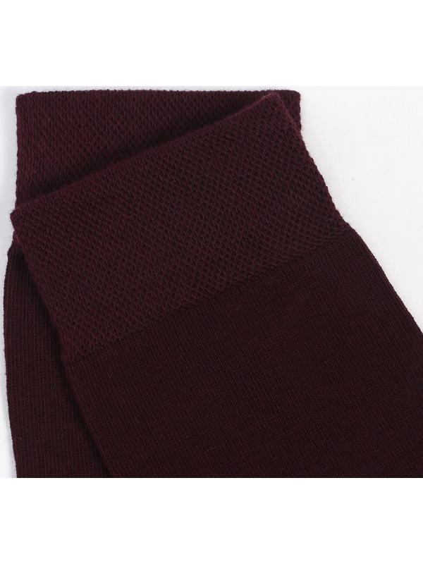 Носки мужские, цвет бордовый, размер 27