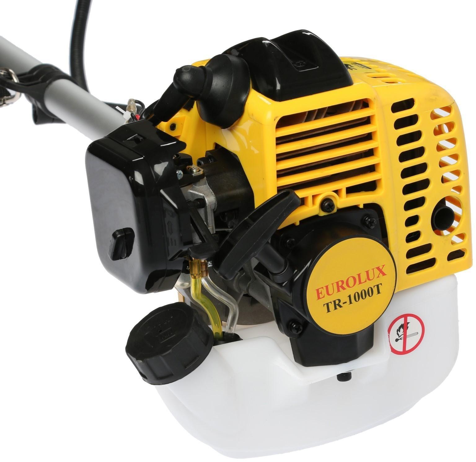 Триммер Eurolux TR-1000T, бензиновый, 1000 Вт, 7500-9500 об/мин, 0.7л, скос 255 мм