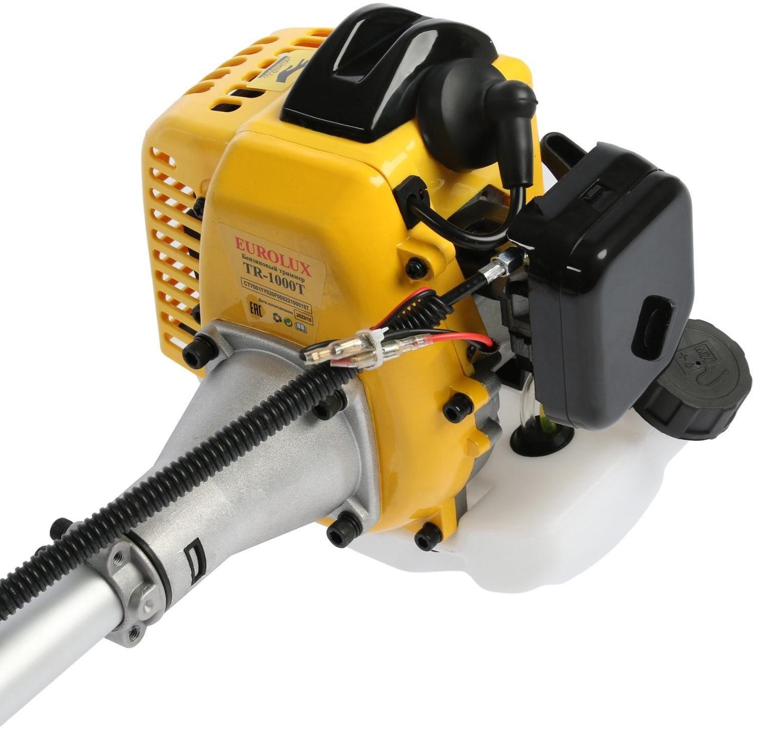 Триммер Eurolux TR-1000T, бензиновый, 1000 Вт, 7500-9500 об/мин, 0.7л, скос 255 мм