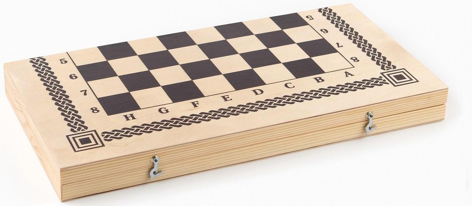 Настольная игра 3 в 1: нарды, шашки, шахматы, 40 х 40 см