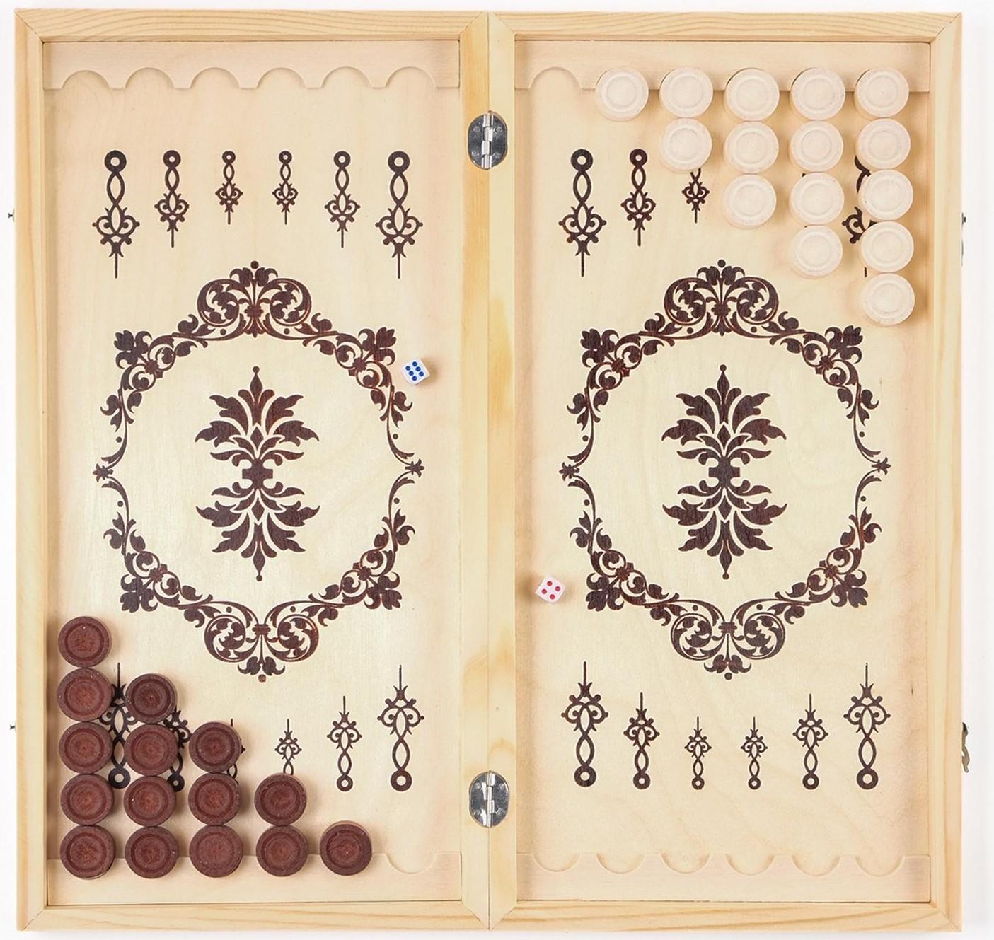 Настольная игра 3 в 1: нарды, шашки, шахматы, 40 х 40 см