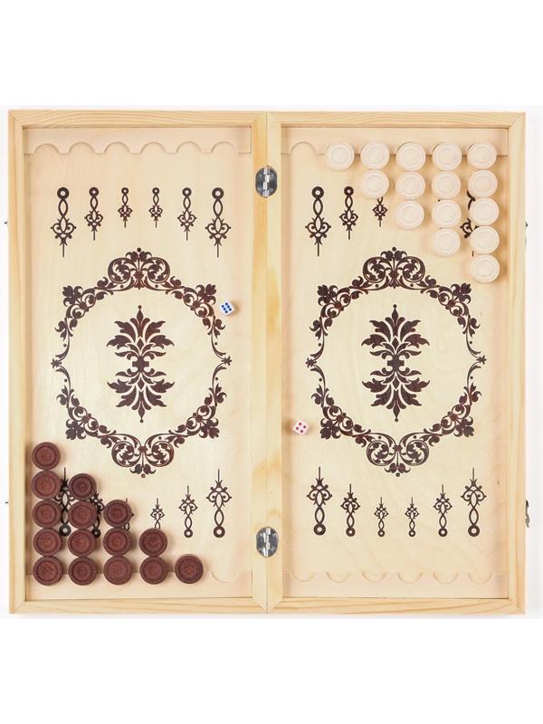 Настольная игра 3 в 1: нарды, шашки, шахматы, 40 х 40 см