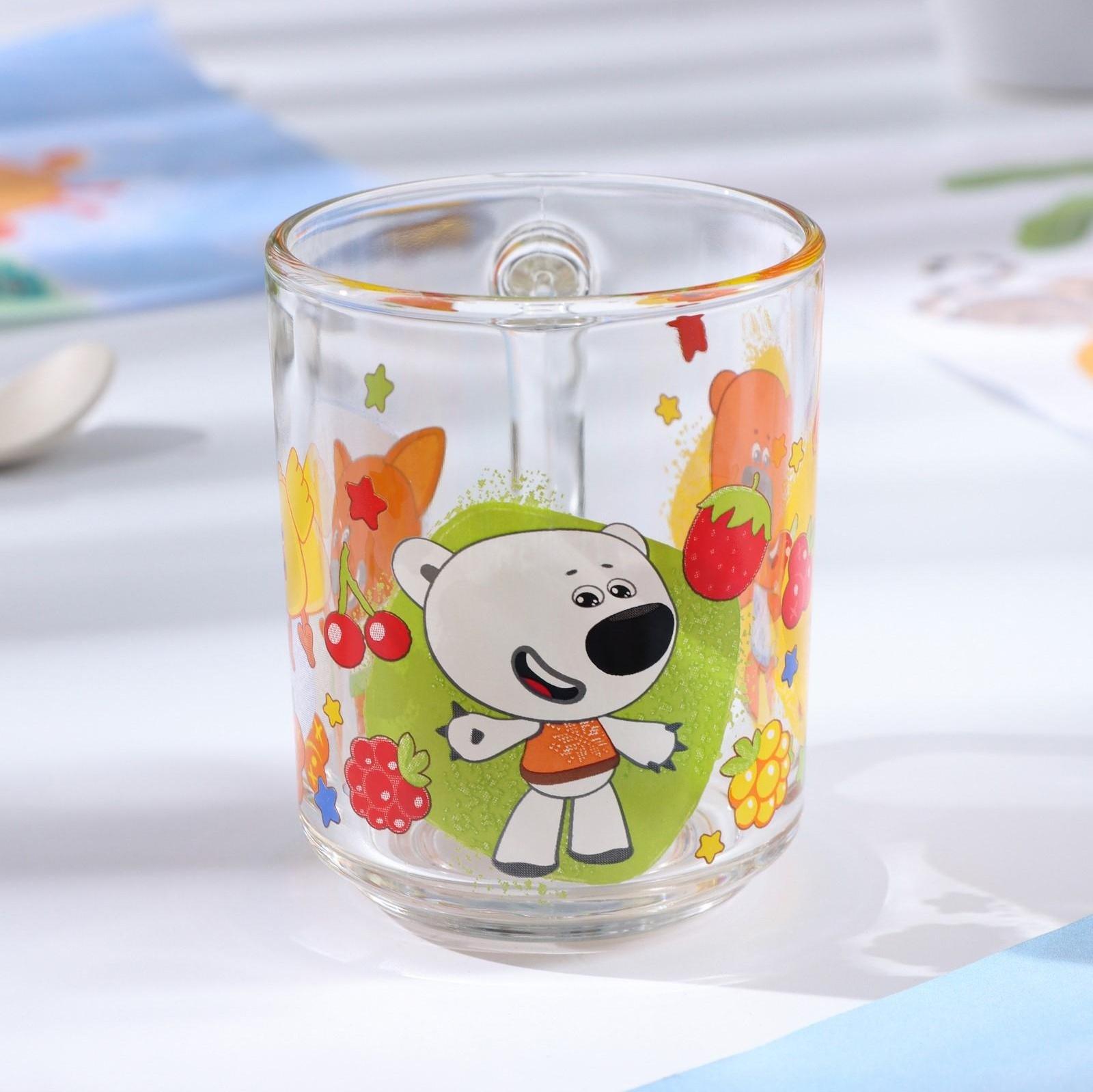 Кружка детская «Ми-ми-иишки», 200 мл, стекло