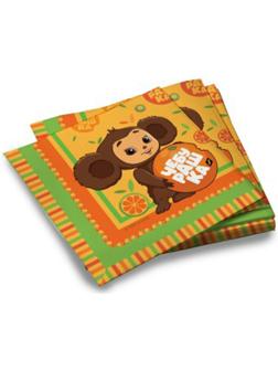 Салфетки бумажные трехслойные «Чебурашка», 33 × 33 см, 20 шт