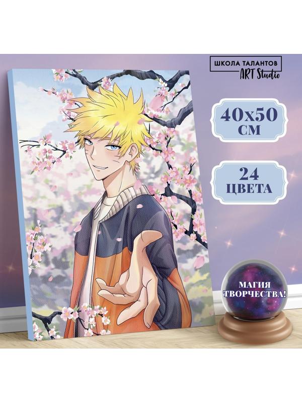 Картина по номерам на холсте с подрамником «Самурай в сакуре», 40х50 см