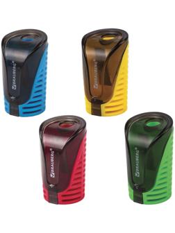 Точилка 1 отверстие с контейнером BRAUBERG 