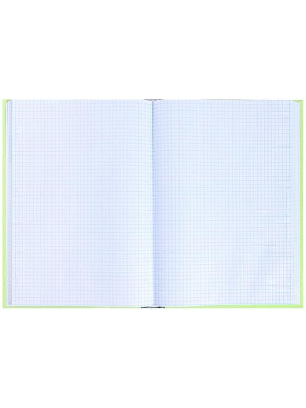 Книга учета, 128 листов, обложка картон 7Б, блок ОФСЕТ, клетка, цвет зеленый (имитация)