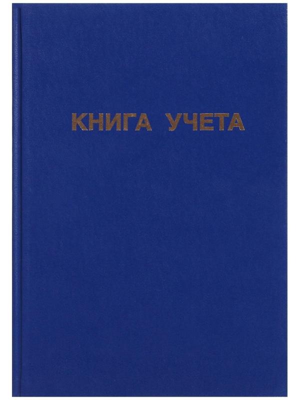 Книга учета, 96 листов, обложка бумвинил, блок ОФСЕТ, линия, цвет синий