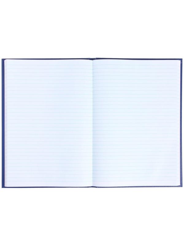 Книга учета, 96 листов, обложка бумвинил, блок ОФСЕТ, линия, цвет синий