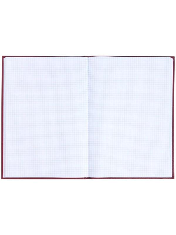 Книга учета, 96 листов, обложка бумвинил, блок ОФСЕТ, клетка, цвет бордовый, ГЕРБ (тиснение золотой фольгой)
