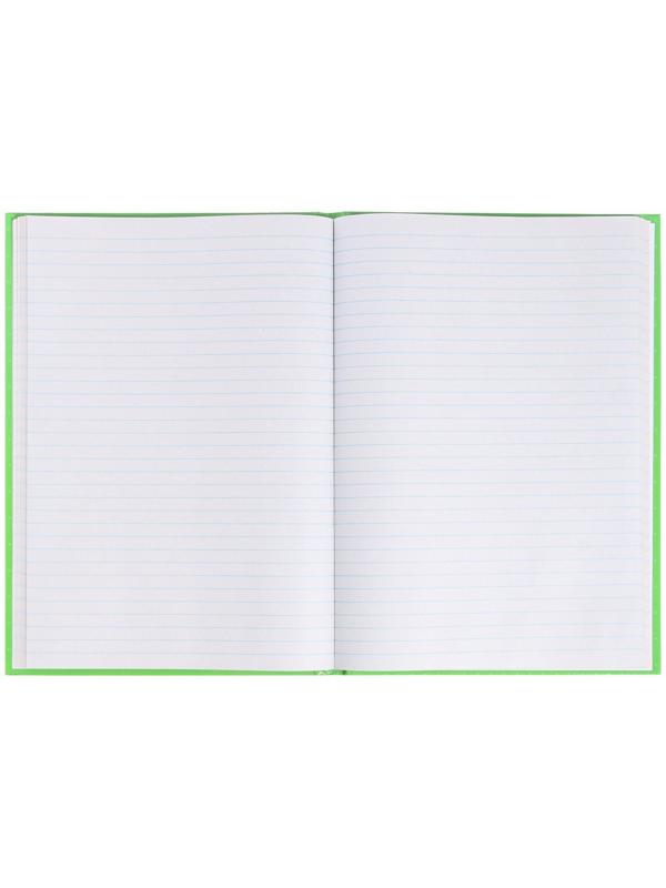 Книга учета, 96 листов, обложка картон 7БЦ, блок ГАЗЕТНЫЙ, линия, цвет зеленый