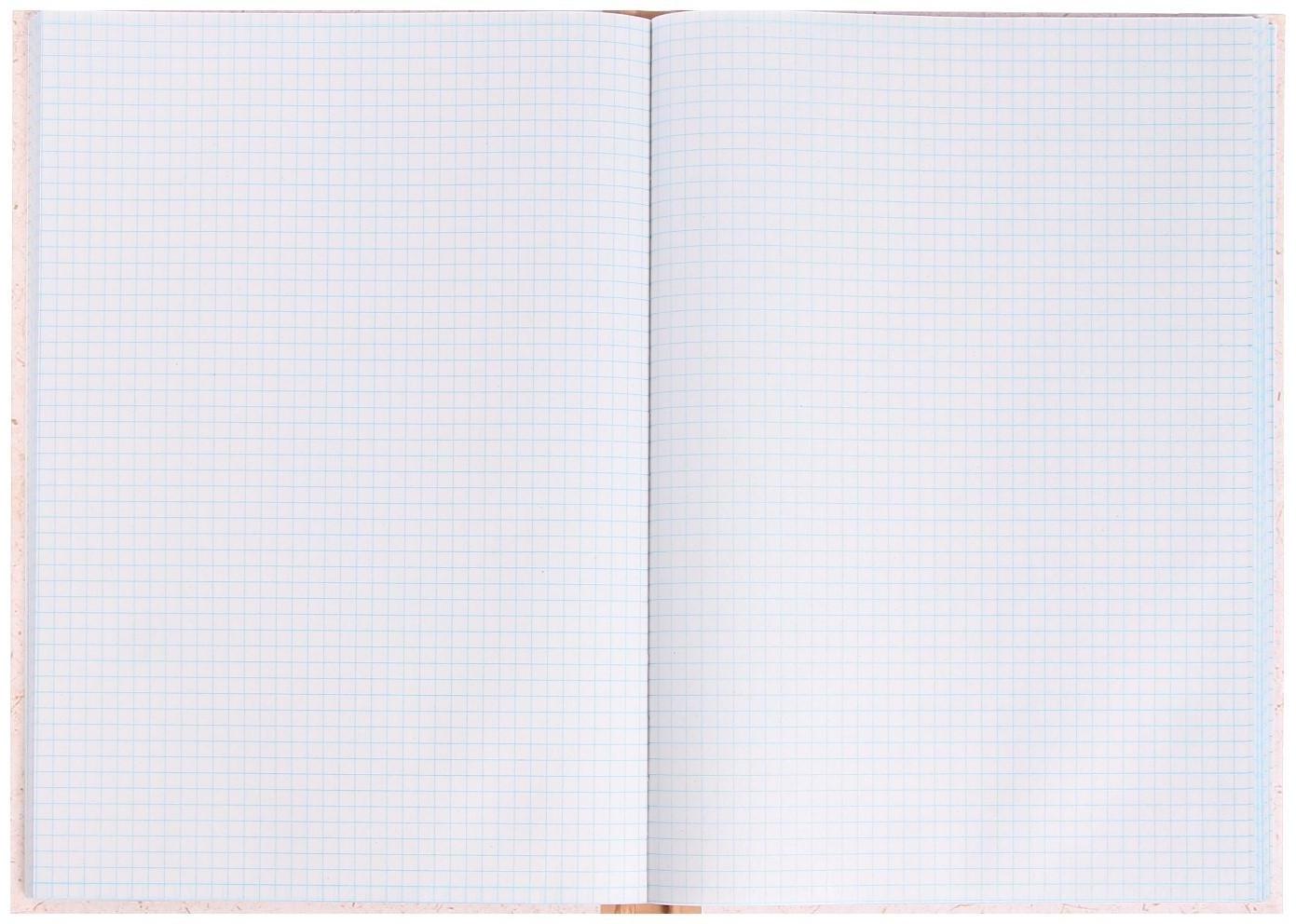 Книга учета, 96 листов, обложка картон 7Б, блок ГАЗЕТНЫЙ, клетка, имитация КРАФТА