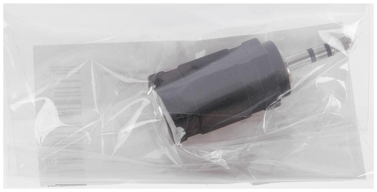 Переходник REXANT, 2.5 мм (m) - 3.5 мм (f), стерео, пластик, черный