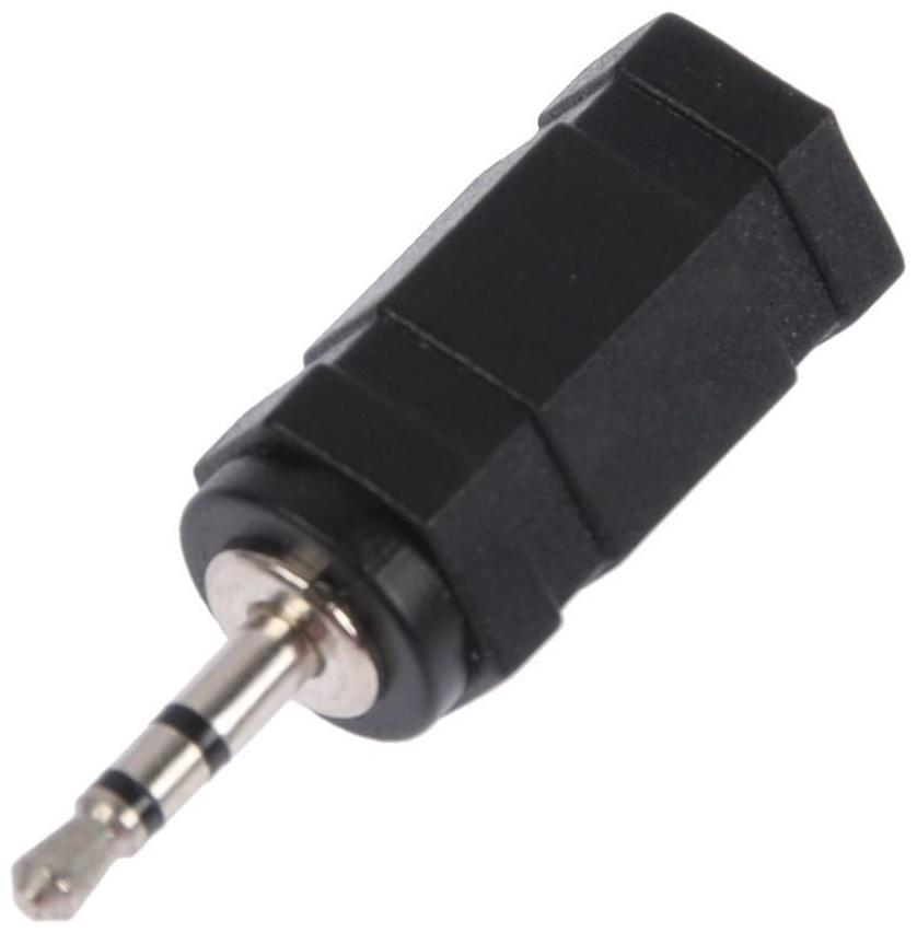 Переходник REXANT, 2.5 мм (m) - 3.5 мм (f), стерео, пластик, черный