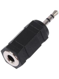 Переходник REXANT, 2.5 мм (m) - 3.5 мм (f), стерео, пластик, черный
