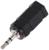 Переходник REXANT, 2.5 мм (m) - 3.5 мм (f), стерео, пластик, черный
