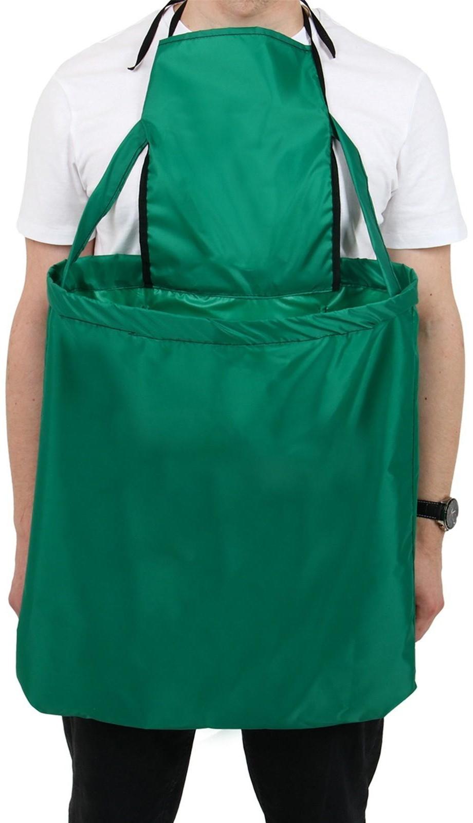 Фартук для сбора урожая, один карман на молнии, зелёный, «Кенгуру»