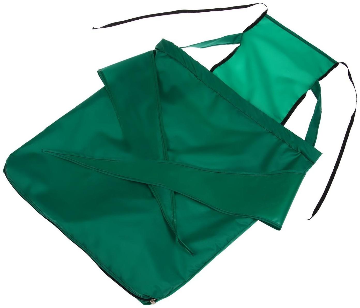 Фартук для сбора урожая, один карман на молнии, зелёный, «Кенгуру»