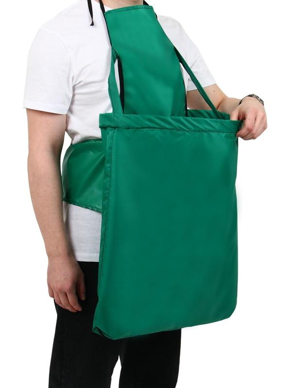 Фартук для сбора урожая, один карман на молнии, зелёный, «Кенгуру»