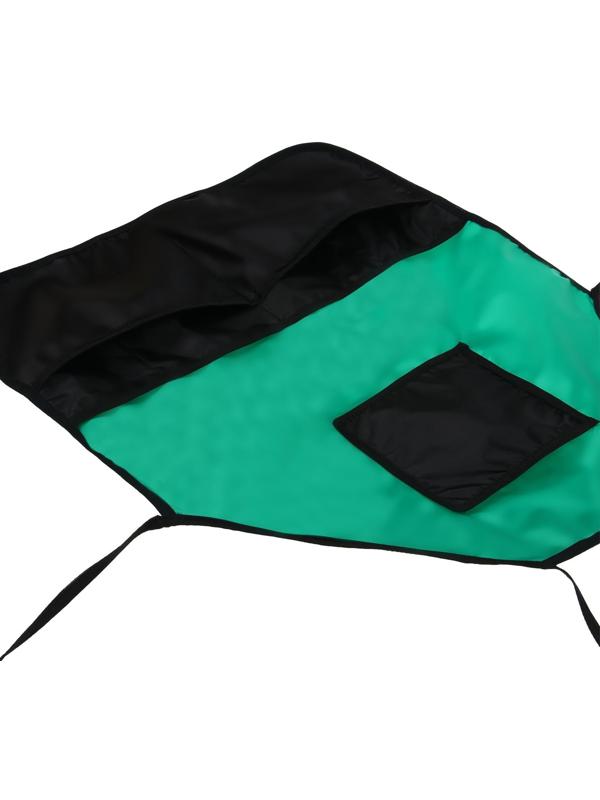 Фартук, шесть карманов, зелёно-чёрный, «Флористо»