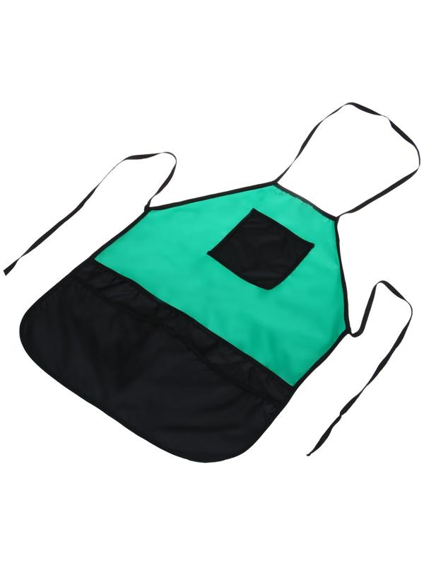 Фартук, шесть карманов, зелёно-чёрный, «Флористо»