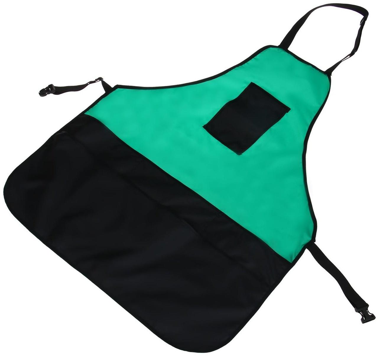 Фартук для инструментов, семь карманов, зелёно-чёрный